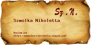 Szmolka Nikoletta névjegykártya